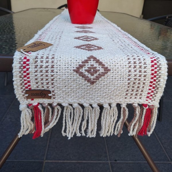 Caminos de mesa Rupu Rombos tejidos en telar artesanales